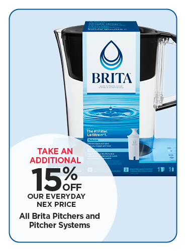 15% Off All Brita Pitchers and Pitcher Systems