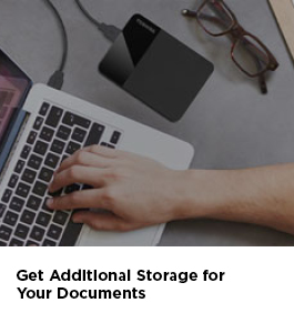 Get additional storage for your documents