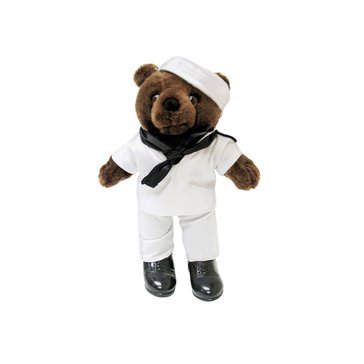 Bear Forces Of America USN White Mitchell Proffitter Mini Bear