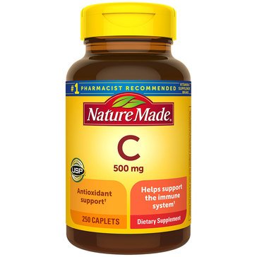 Nature Made 500mg Vitamin Caplets, 250-count