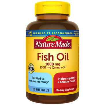 Nature Made 1000mg Fish Oil 300mg Omega Softgels, 90-count