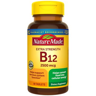 Nature Made 2500mcg Vitamin B12, Extra Strength, 60-count