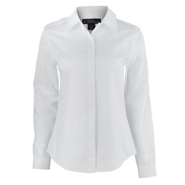 Brooks Brothers Women's No-Iron White Long Sleeve Dress Shirt