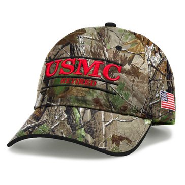 The Game Men's USMC Retired All-Over Bar With Flag Hat