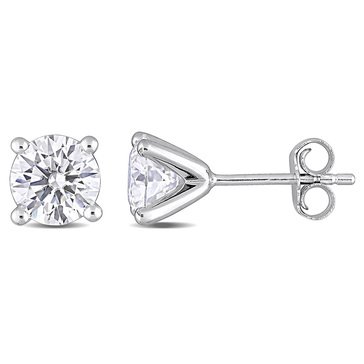Sofia B. Sterling Silver 2 cttw Moissanite Solitaire Stud Earrings