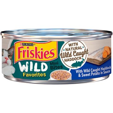Friskies Wild Favorites Hadoc and Sweet Potato