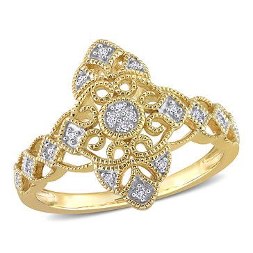 Sofia B. 1/10 cttw Diamond Lace Ring
