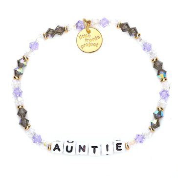 Little Words Project Mom Life-Auntie Beaded Stretch Bracelet