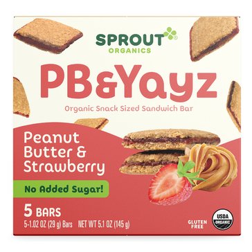 Sprout Organic PB Yayz Sandwich Bar Peanut Butter Strawberry