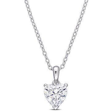 Sofia B. 1 cttw Heart Shaped Created Moissanite Solitaire Pendant