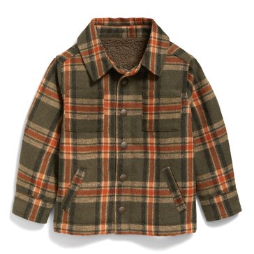 Old Navy Toddler Boys Cozt Lined Plaid Shacket