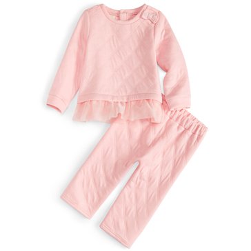 Wanderling Baby Girls' Bow Quilted Set