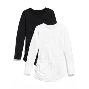 Old Navy Maternity Long Sleeve Every Where Fitted Crew Tee 2- Pack