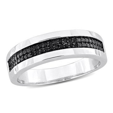 Sofia B. Men's 1/10 cttw Black Diamond Ring