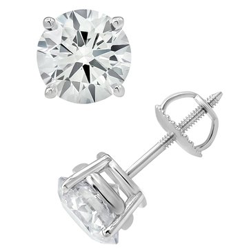 Evolv. 3 cttw Lab Grown Round Diamond Solitaire Stud Earrings