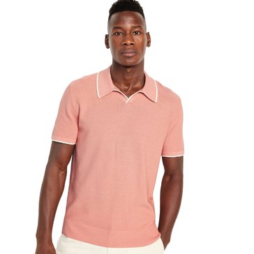 Old Navy Men's Short Sleeve Johnny Collar Tipped Sweater Polo 