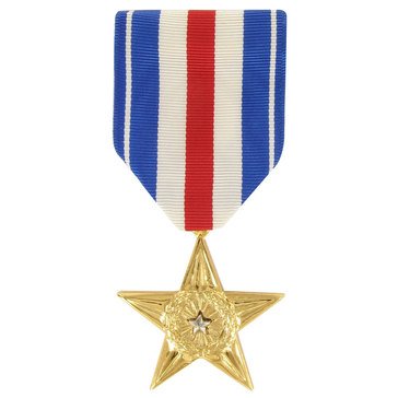 Medal Large Anodized Silver Star