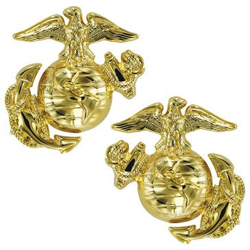 USMC Collar Device EGA Gold Dress Enlisted