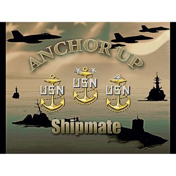 Pure Country USN Chief Anchor Up Shipmate Throw Blanket 