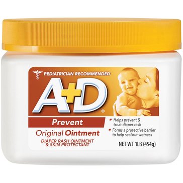A+D Original Diaper Rash Ointment Jar, 16oz