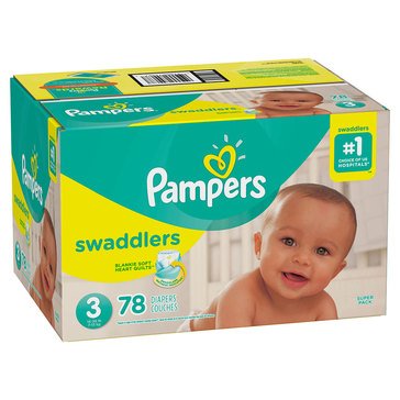 Pampers Swaddlers Size 3 Diapers, 78-count