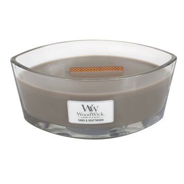 Woodwick Sand and Driftwood Ellipse Candle Jar